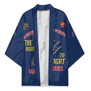 Montford Point Marines Kimono The Right To Fight - Blue