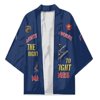 Montford Point Marines Kimono The Right To Fight - Blue