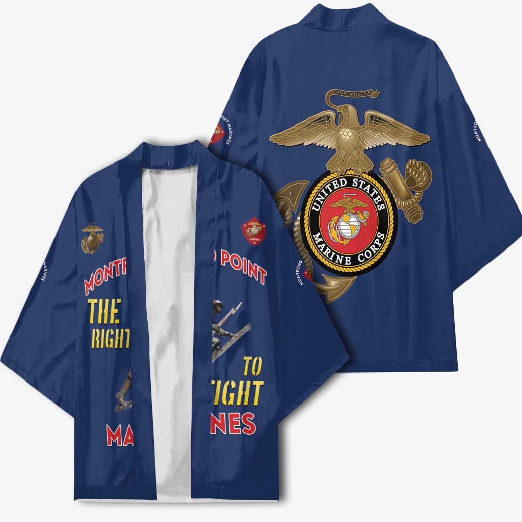 Montford Point Marines Kimono The Right To Fight - Blue