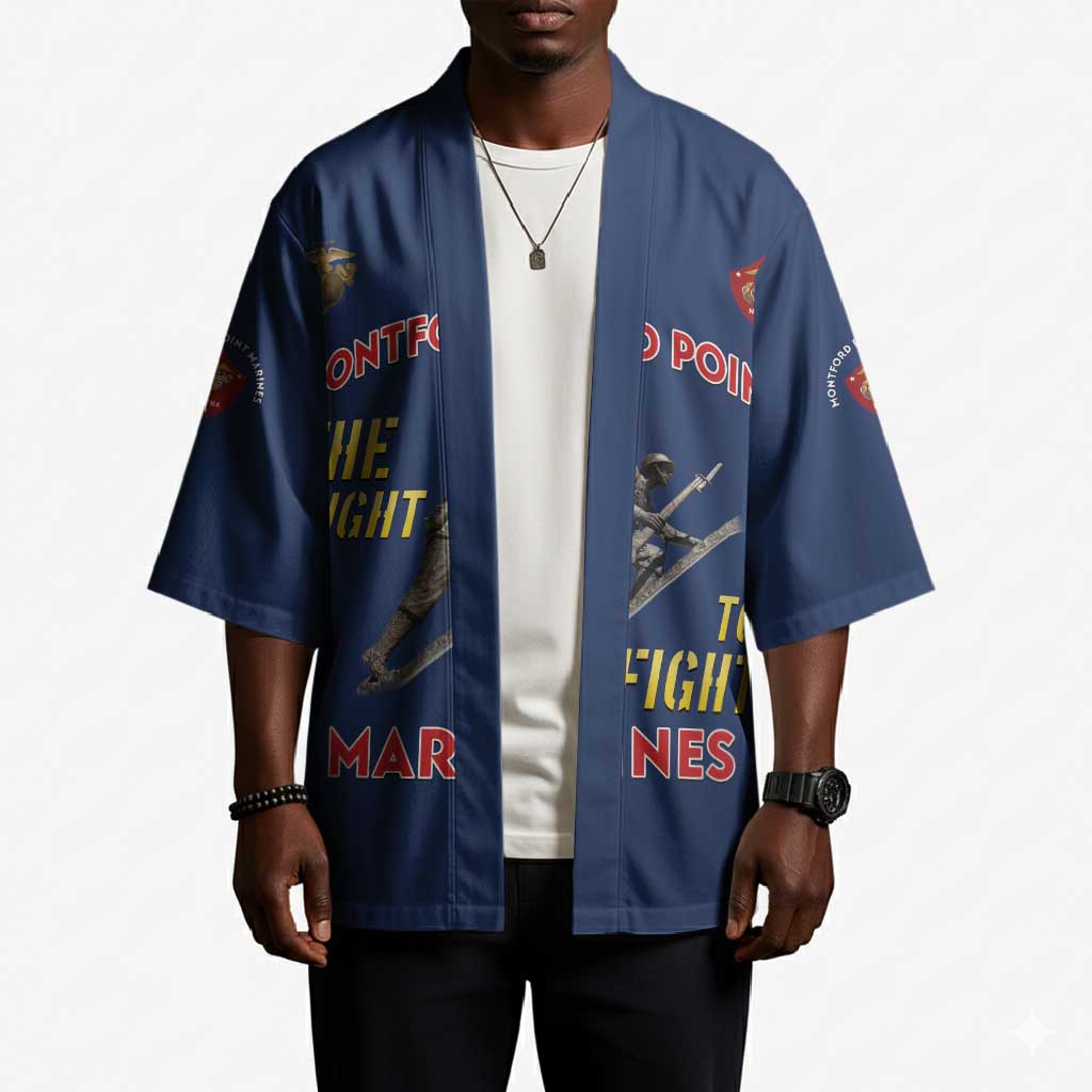 Montford Point Marines Kimono The Right To Fight - Blue