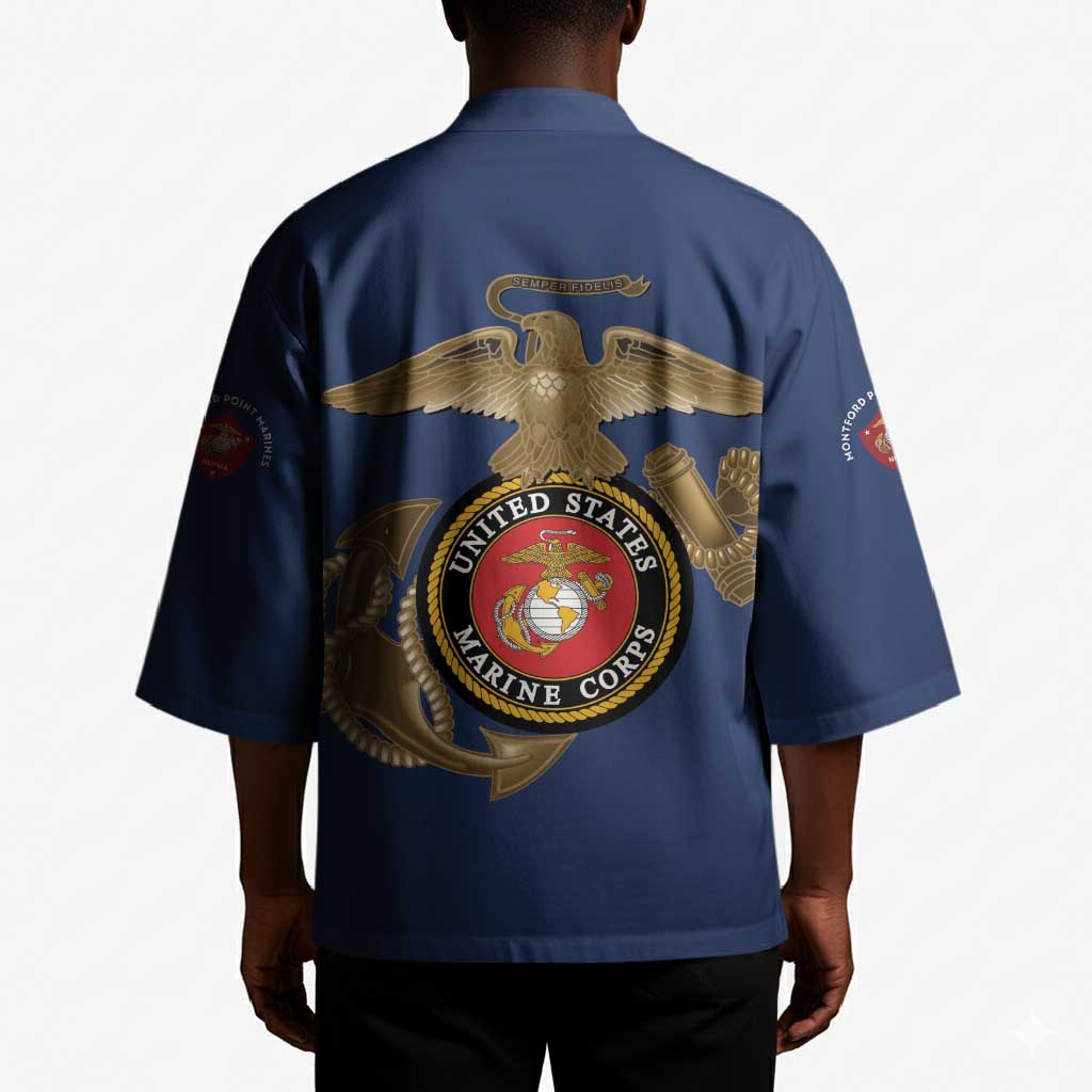 Montford Point Marines Kimono The Right To Fight - Blue