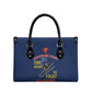 Montford Point Marines Leather Bag The Right To Fight - Blue