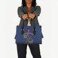 Montford Point Marines Leather Bag The Right To Fight - Blue