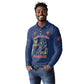 African American Heroes Long Sleeve Polo Shirt Montford Point Marines - Blue - African Pride