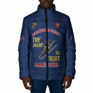 Montford Point Marines Padded Jacket The Right To Fight - Blue