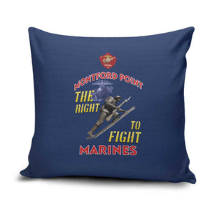 Montford Point Marines Pillow Cover The Right To Fight - Blue