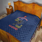 African American Heroes Quilt Montford Point Marines - Blue - African Pride