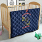 African American Heroes Quilt Montford Point Marines - Blue - African Pride