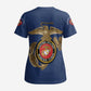 Montford Point Marines Scrub Top The Right To Fight - Blue - African Pride