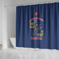 African American Heroes Shower Curtain Montford Point Marines - Blue - African Pride