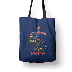 Montford Point Marines Tote Bag The Right To Fight - Blue