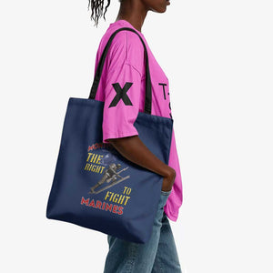 Montford Point Marines Tote Bag The Right To Fight - Blue
