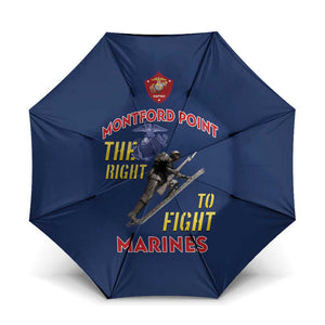 Montford Point Marines Umbrella The Right To Fight - Blue