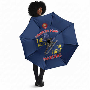 Montford Point Marines Umbrella The Right To Fight - Blue