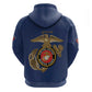 African American Heroes Zip Hoodie Montford Point Marines - Blue - African Pride