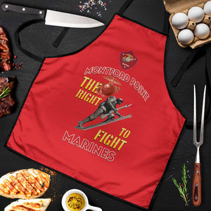 Montford Point Marines Apron The Right To Fight - Red