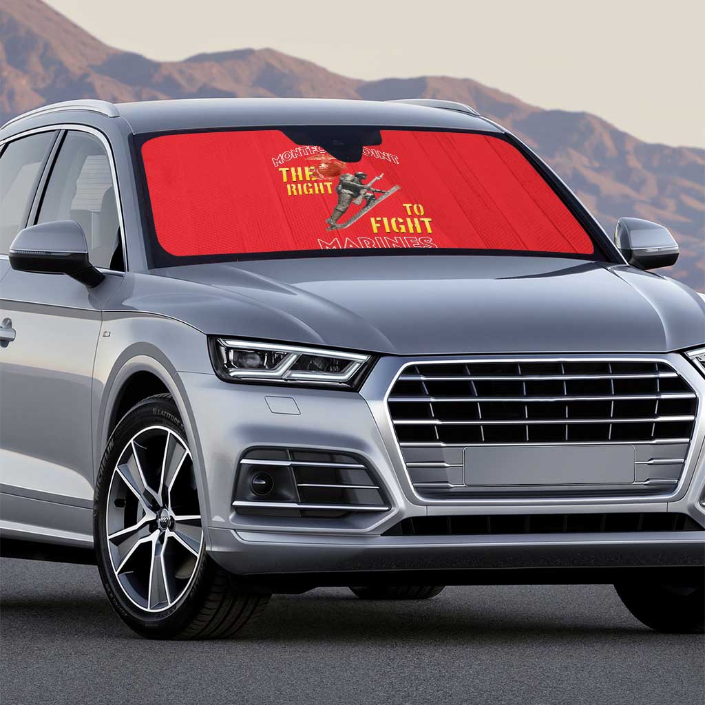 Montford Point Marines Auto Sun Shade The Right To Fight - Red