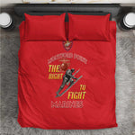 African American Heroes Bedding Set Montford Point Marines - Red - African Pride