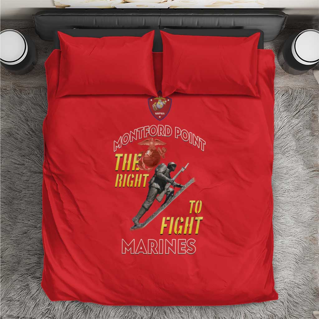African American Heroes Bedding Set Montford Point Marines - Red - African Pride