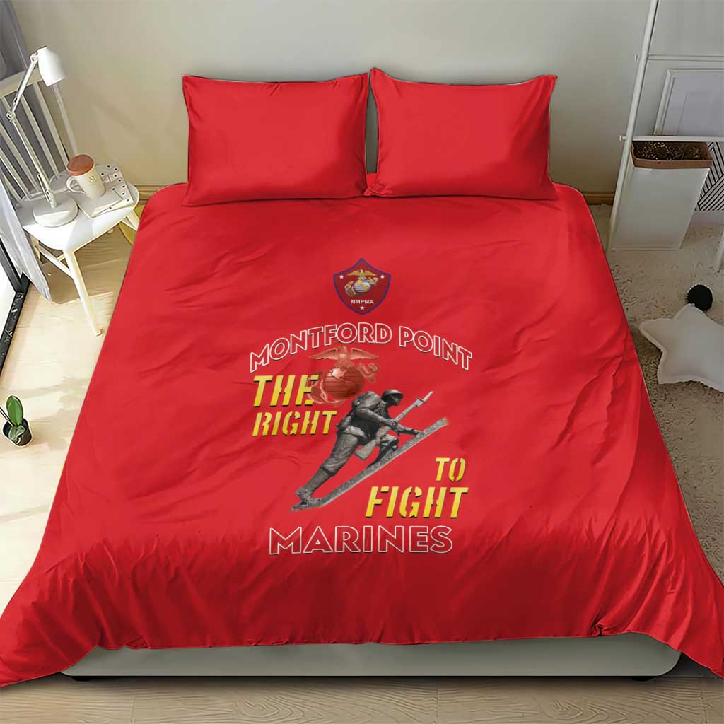 African American Heroes Bedding Set Montford Point Marines - Red - African Pride