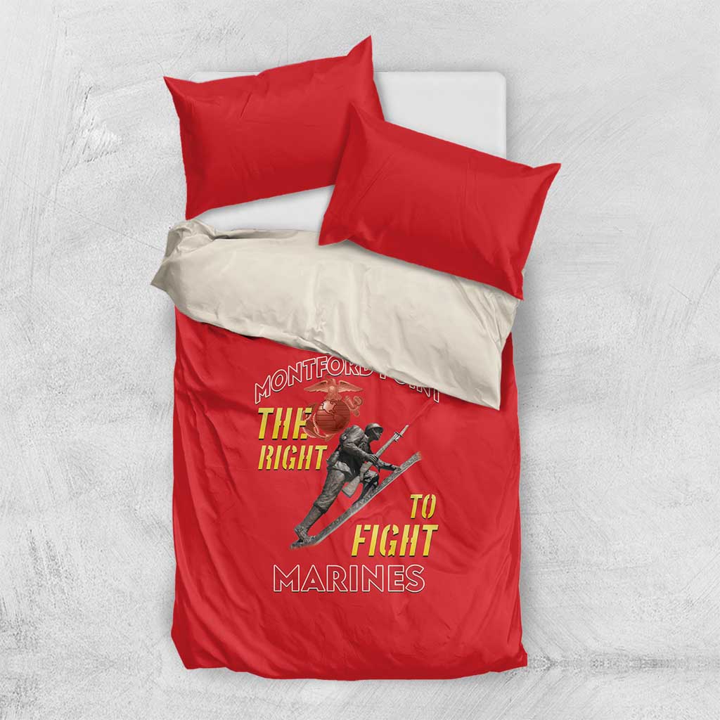African American Heroes Bedding Set Montford Point Marines - Red - African Pride