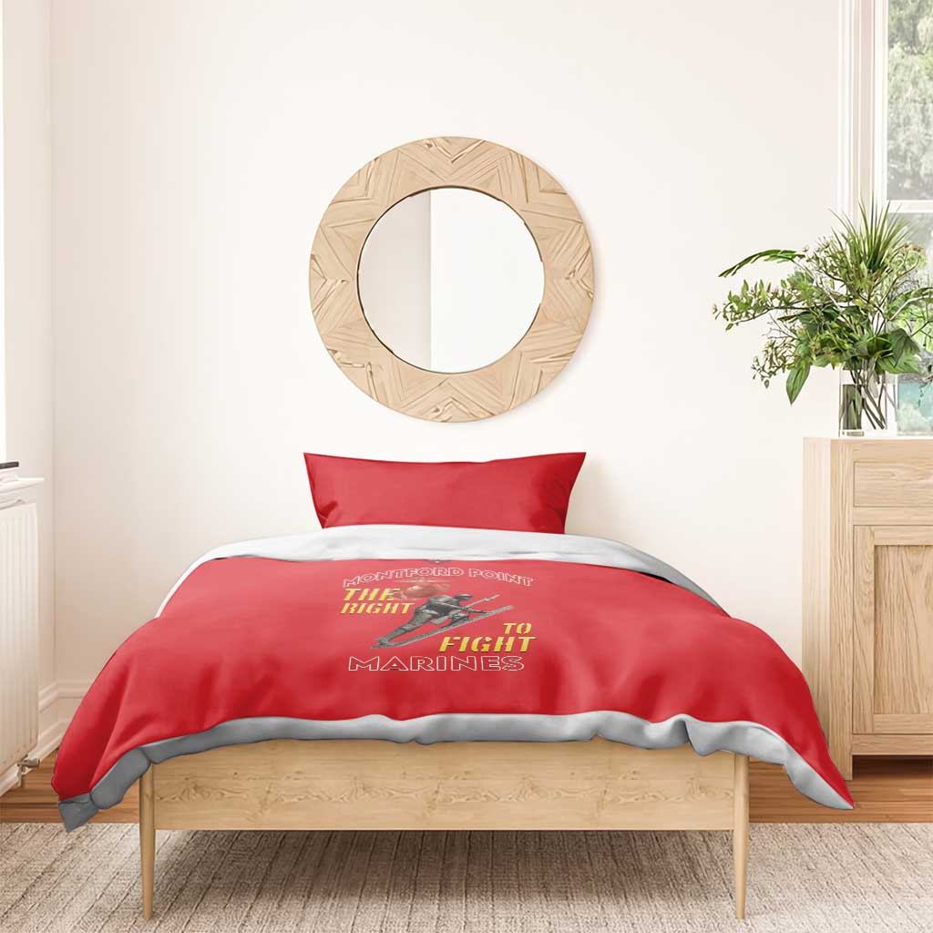 African American Heroes Bedding Set Montford Point Marines - Red - African Pride