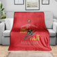 African American Heroes Blanket Montford Point Marines - Red - African Pride
