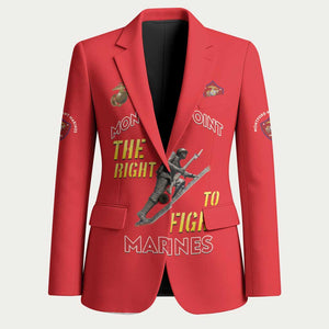Montford Point Marines Blazer The Right To Fight - Red