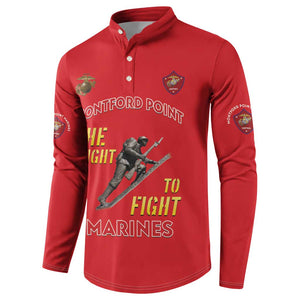 Montford Point Marines Button Sweatshirt The Right To Fight - Red