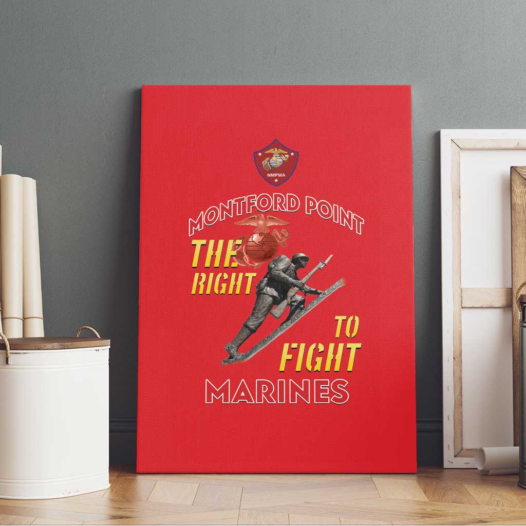 African American Heroes Canvas Wall Art Montford Point Marines - Red - African Pride