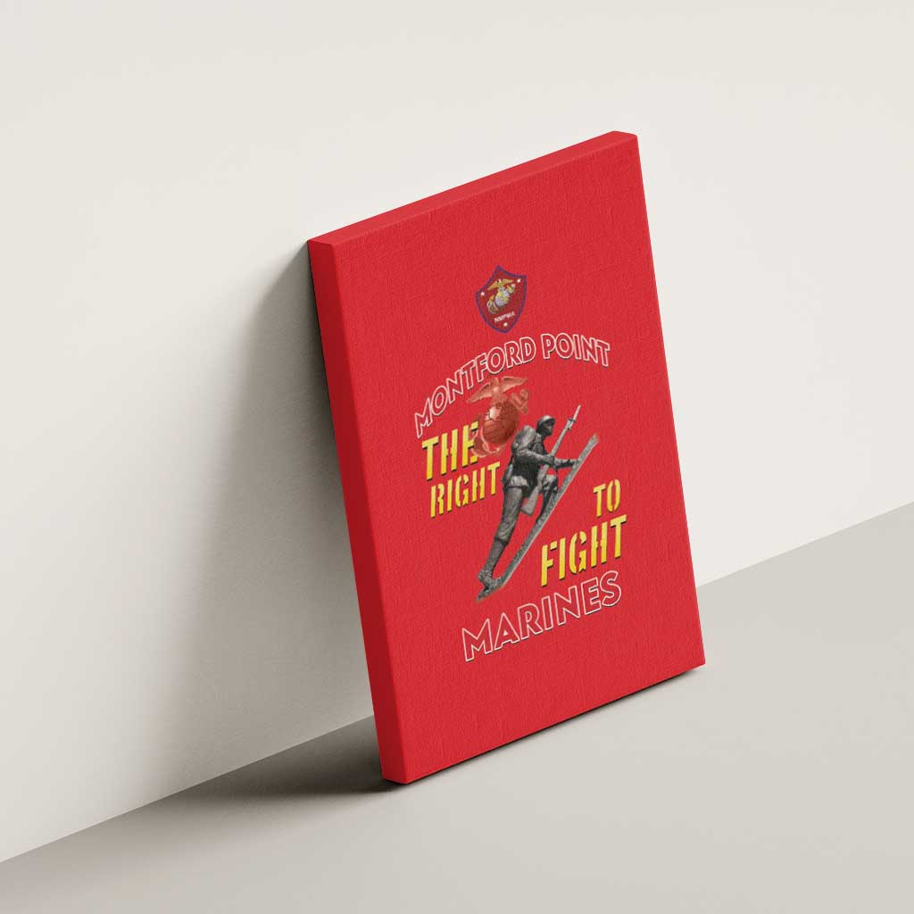 African American Heroes Canvas Wall Art Montford Point Marines - Red - African Pride