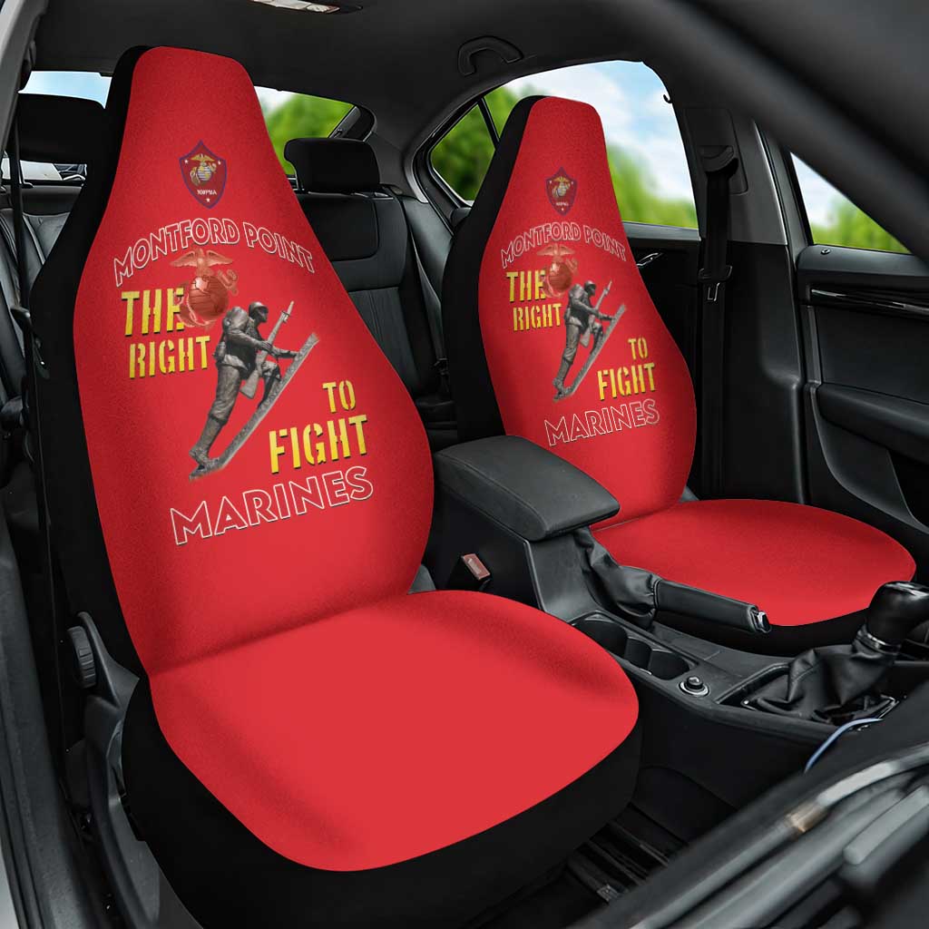 African American Heroes Car Seat Cover Montford Point Marines - Red - African Pride