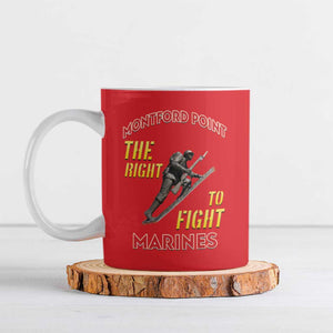 Montford Point Marines Ceramic Mug The Right To Fight - Red