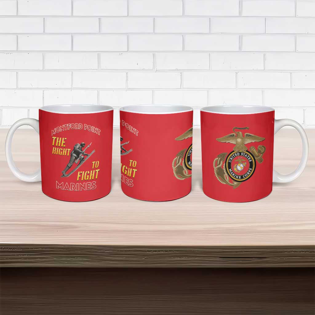Montford Point Marines Ceramic Mug The Right To Fight - Red