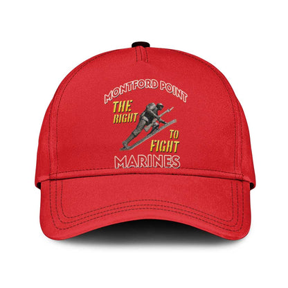 Montford Point Marines Classic Cap The Right To Fight - Red - African Pride