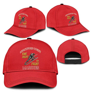 Montford Point Marines Classic Cap The Right To Fight - Red - African Pride