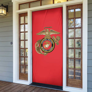 Montford Point Marines Door Cover The Right To Fight - Red