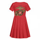 African American Heroes Kid Short Sleeve Dress Montford Point Marines - Red - African Pride