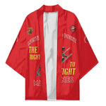 Montford Point Marines Kimono The Right To Fight - Red