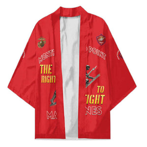 Montford Point Marines Kimono The Right To Fight - Red
