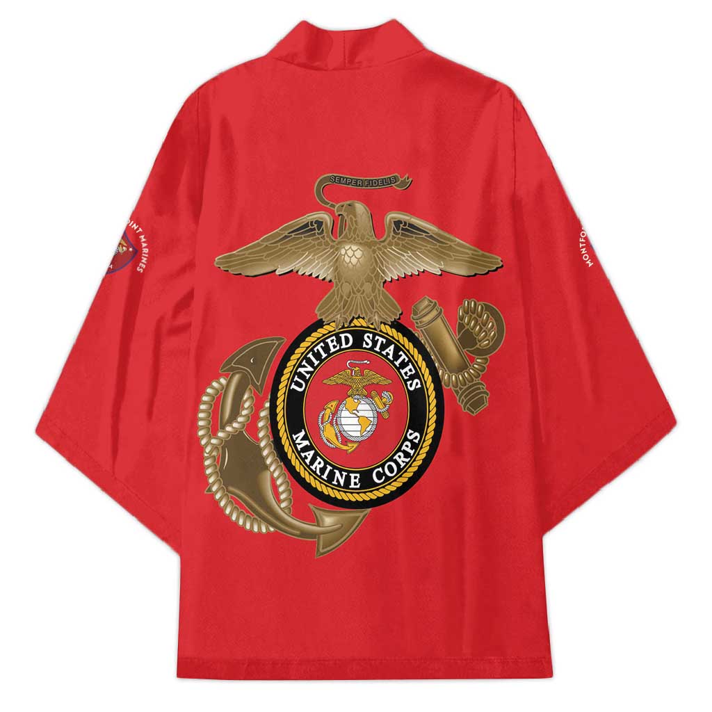 Montford Point Marines Kimono The Right To Fight - Red