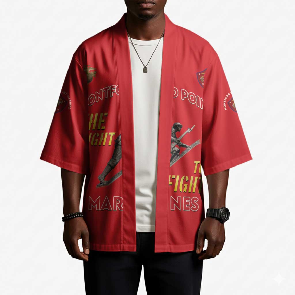 Montford Point Marines Kimono The Right To Fight - Red