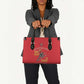 Montford Point Marines Leather Bag The Right To Fight - Red