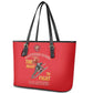 African American Heroes Leather Tote Bag Montford Point Marines - Red - African Pride