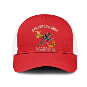 Montford Point Marines Mesh Trucker Cap The Right To Fight - Red - African Pride