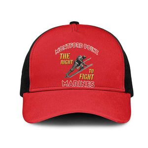 Montford Point Marines Mesh Trucker Cap The Right To Fight - Red - African Pride