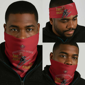 African American Heroes Neck Gaiter Montford Point Marines - Red LT15