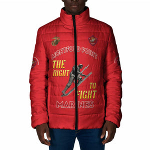 Montford Point Marines Padded Jacket The Right To Fight - Red