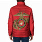 Montford Point Marines Padded Jacket The Right To Fight - Red