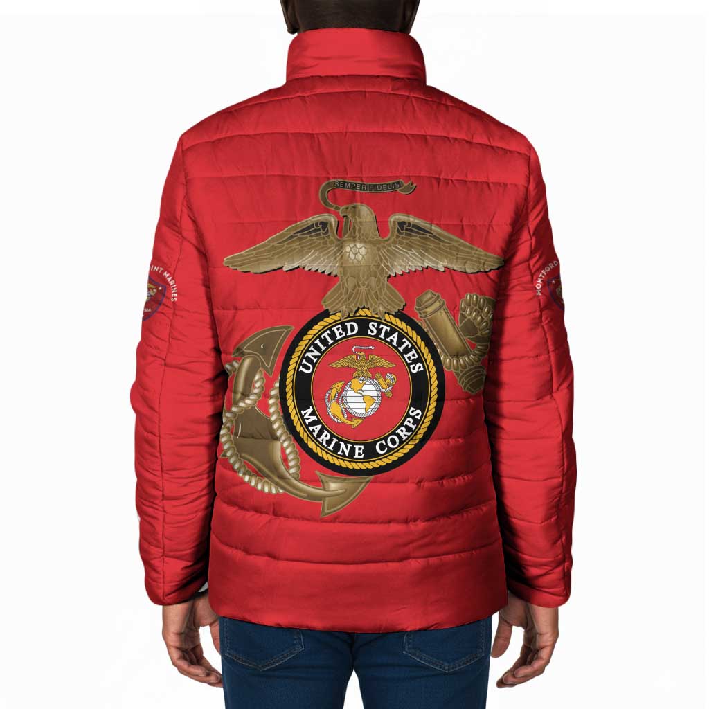 Montford Point Marines Padded Jacket The Right To Fight - Red